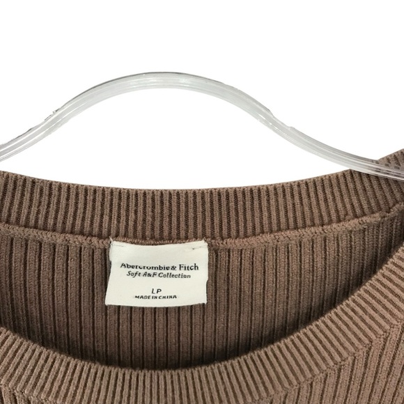 Abercrombie & Fitch Long Sleeve Maxi Dress Oatmeal Size LP Cream - Picture 4 of 6